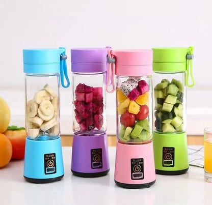 Portable Electric Juicer 6 Blade ABS Blue