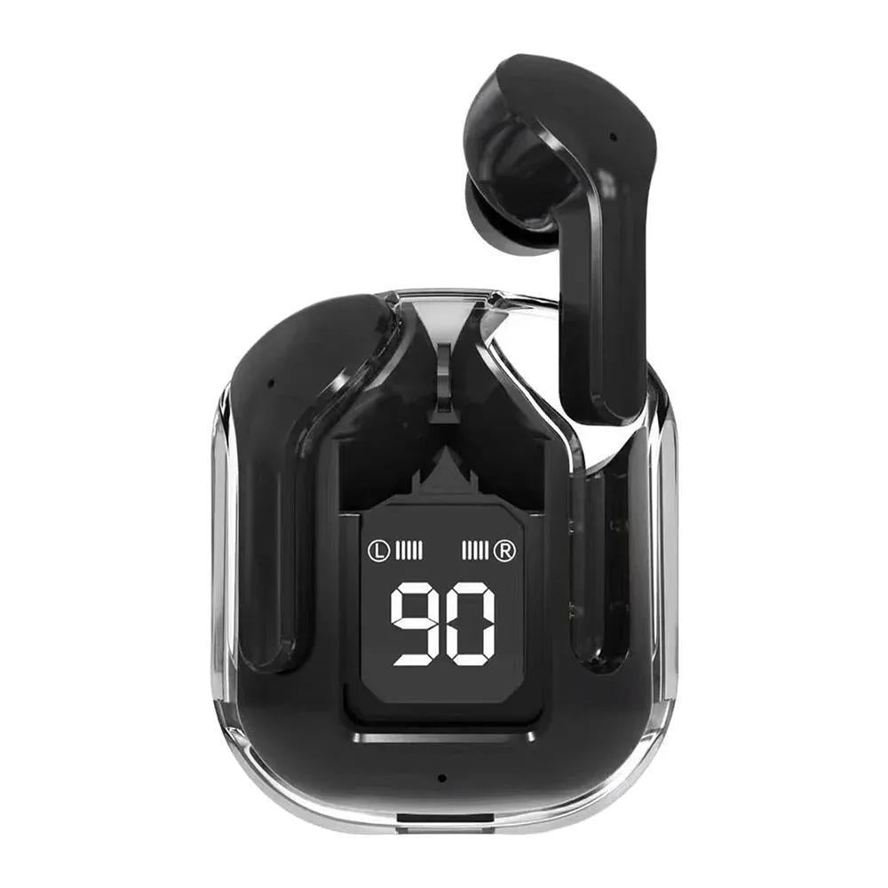 Premium Black Digital Battery Earbuds | Level Up Gameplay
