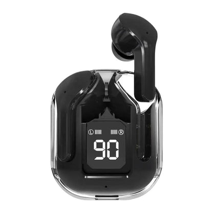 Premium Black Digital Battery Earbuds | Level Up Gameplay