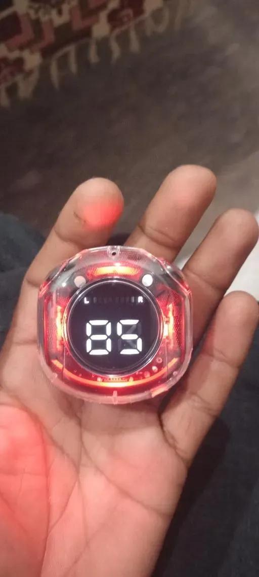 Premium Black Digital Battery Earbuds | Level Up Gameplay