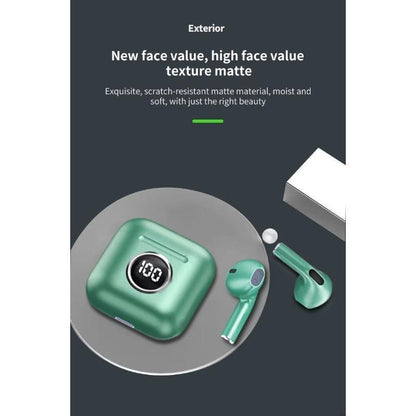 Premium Quality Green Bluetooth Earbuds with IPX4 Waterproof