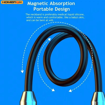 9D Bluetooth Earphones Wireless Headphones Magnetic Sport Neckband Neck-hanging TWS Earbuds Wireless Blutooth Headset with Mic