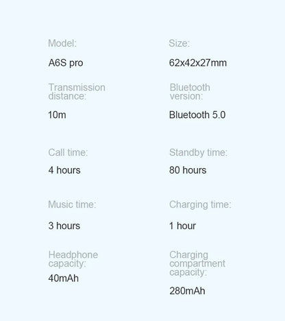 TWS Bluetooth Headphone Wireless Earphone Stereo Headset sportEarbuds microphone with charging box forsmartphone