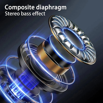 Wireless Headphones Bluetooth 5.4 Ear Hook Earphones with Microphone Handsfree HD Call Noise Cancelling Headset for Driving